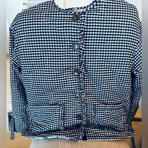 Checkered convertible Button-Up Jacket